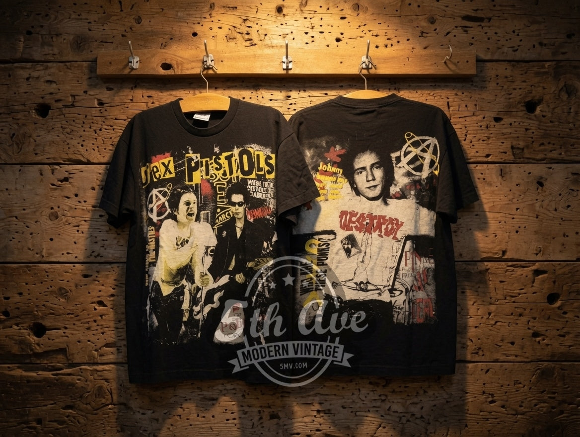 Sex Pistols new vintage distressed band t-shirts on the 5MV rack