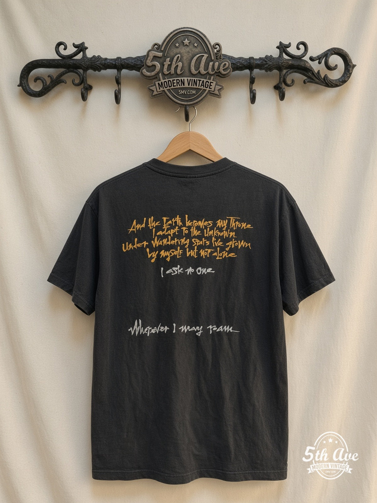 Metallica Wherever I May Roam Winged Skull vintage t-shirt back on rack