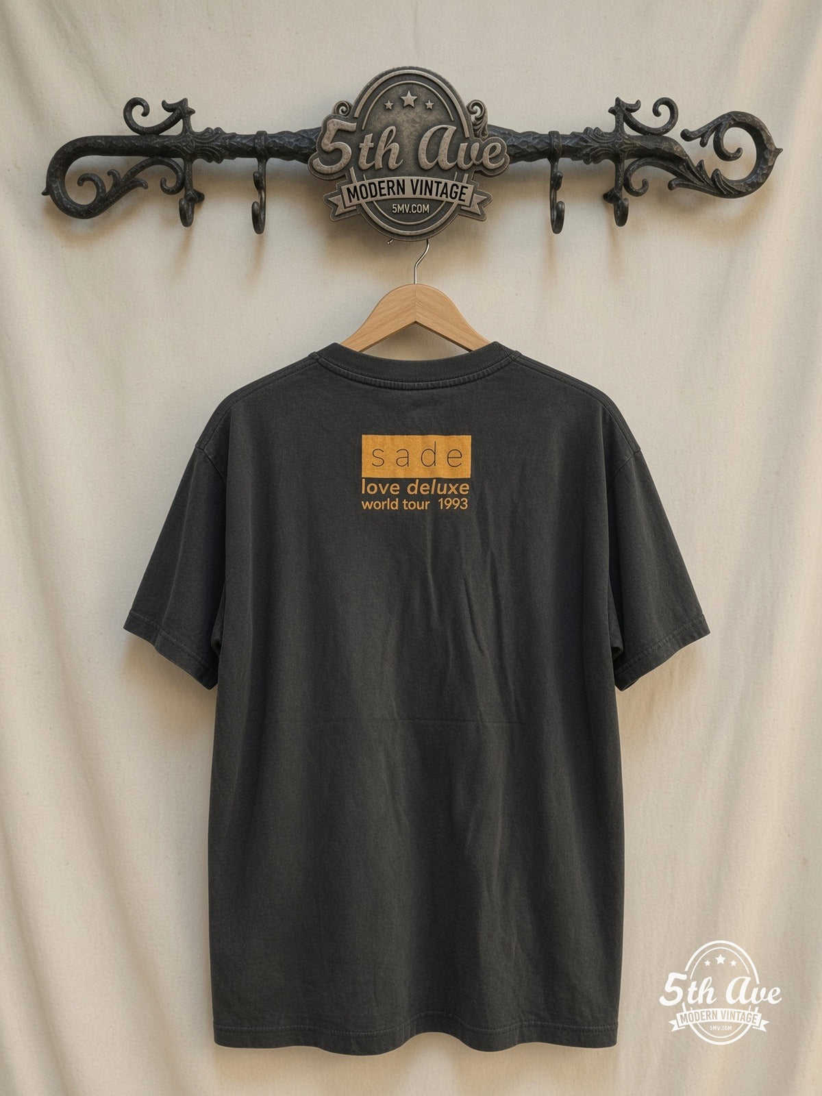 Sade Love Deluxe World Tour 1993 vintage t-shirt back on rack