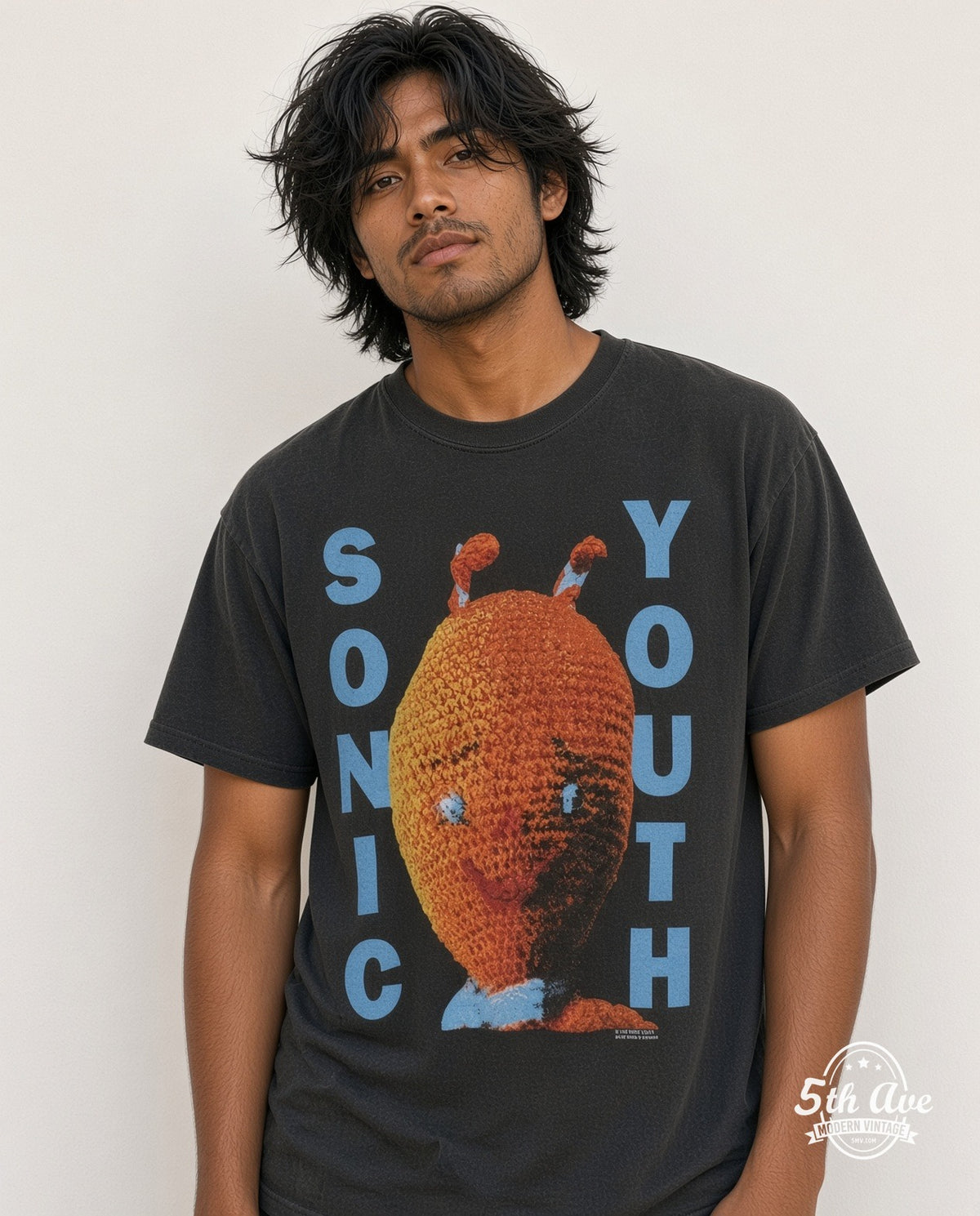 Model wearing the Sonic Youth Dirty vintage band t-shirt