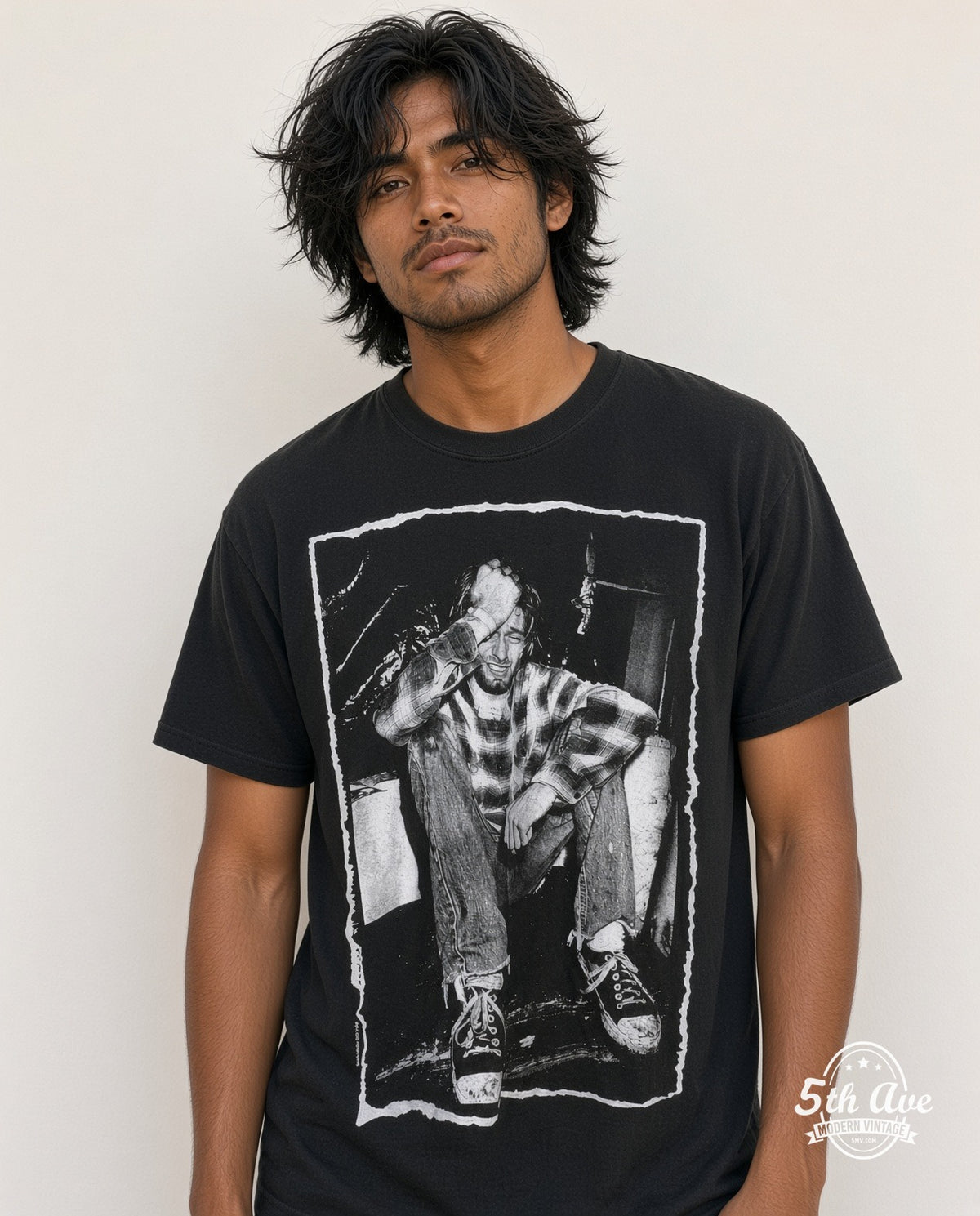 Kurt Cobain Nirvana AOP All-Over Print Vintage T-Shirt model