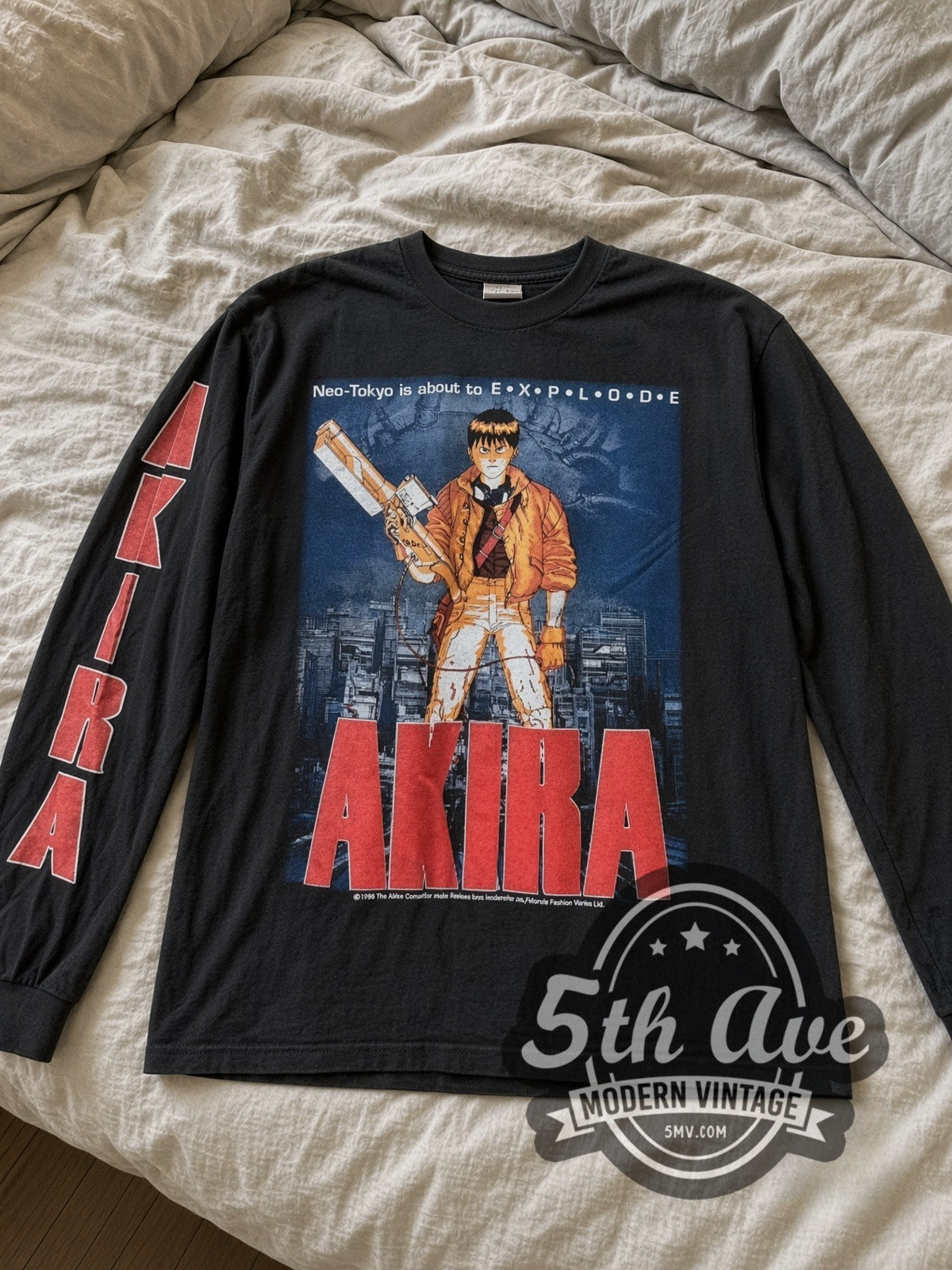 Akira Kaneda vintage anime long sleeve tee laid flat
