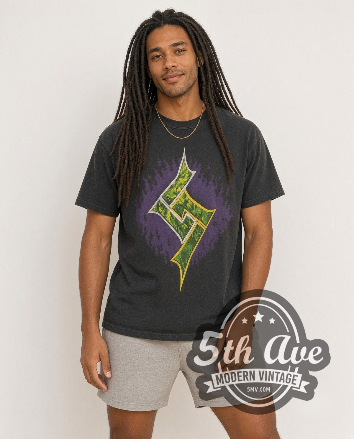 Model wearing the Soundgarden Get on the Snake Tour '90 vintage band t-shirt