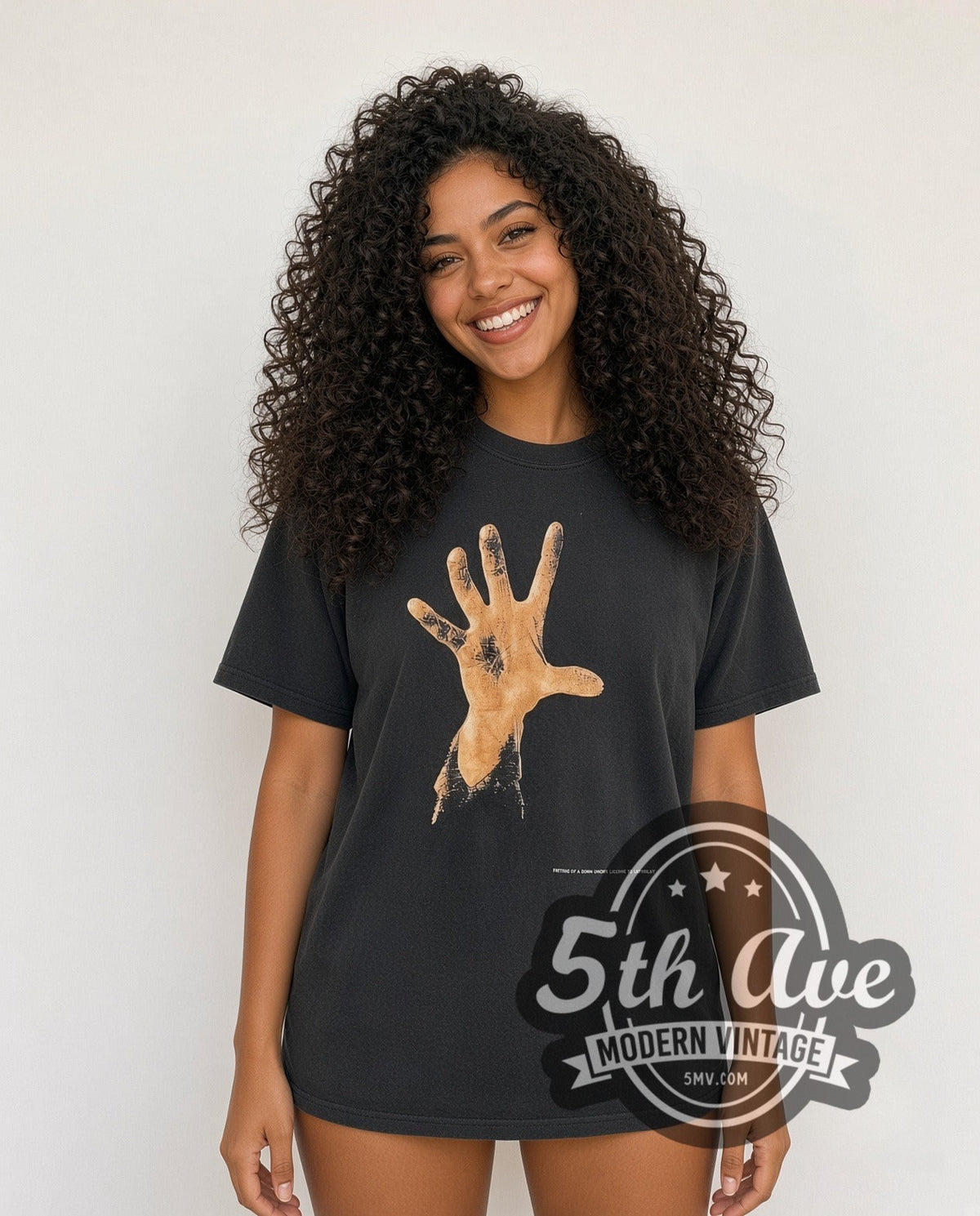 Model wearing the System of a Down Debut Studio Album 1998 vintage band t-shirt in black