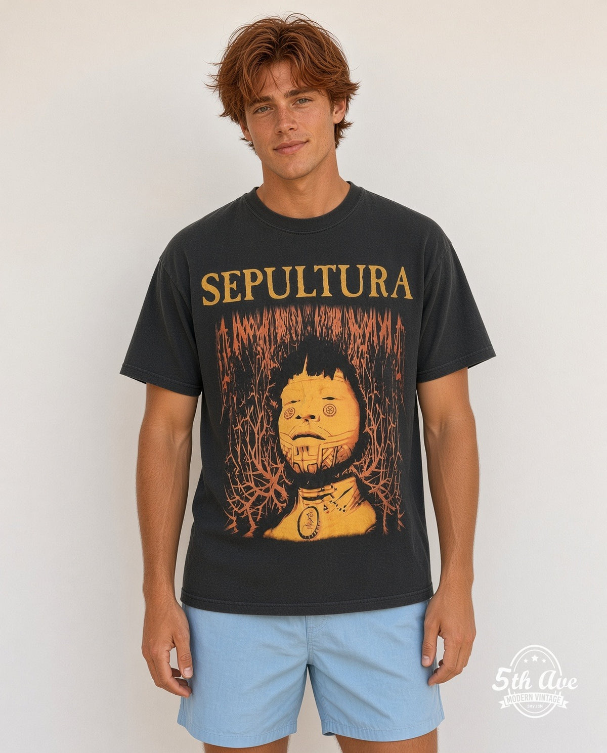 Sepultura Roots - Vintage Reprint Band T-Shirt model