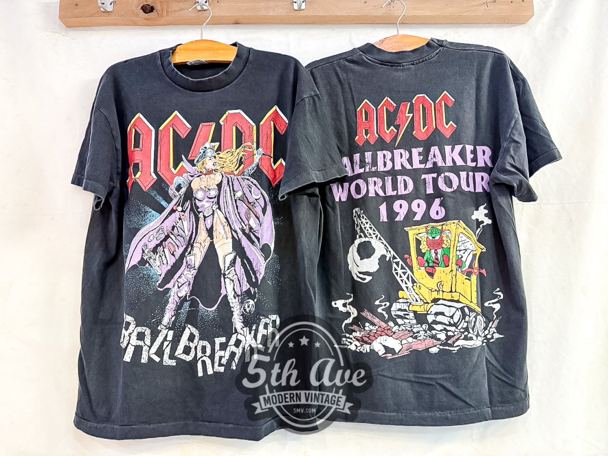 AC/DC Ballbreaker World Tour 1996 - Vintage Reprint Band T-Shirt - Vintage Band Shirts
