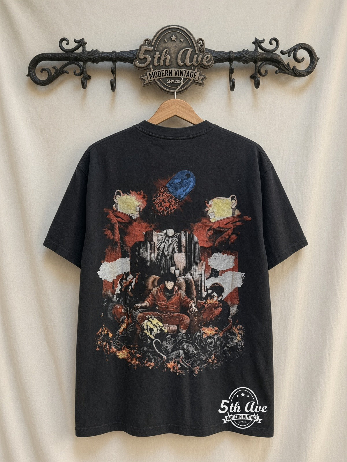 Akira Kaneda Neo Tokyo Explode Capsule Throne vintage t-shirt back on rack