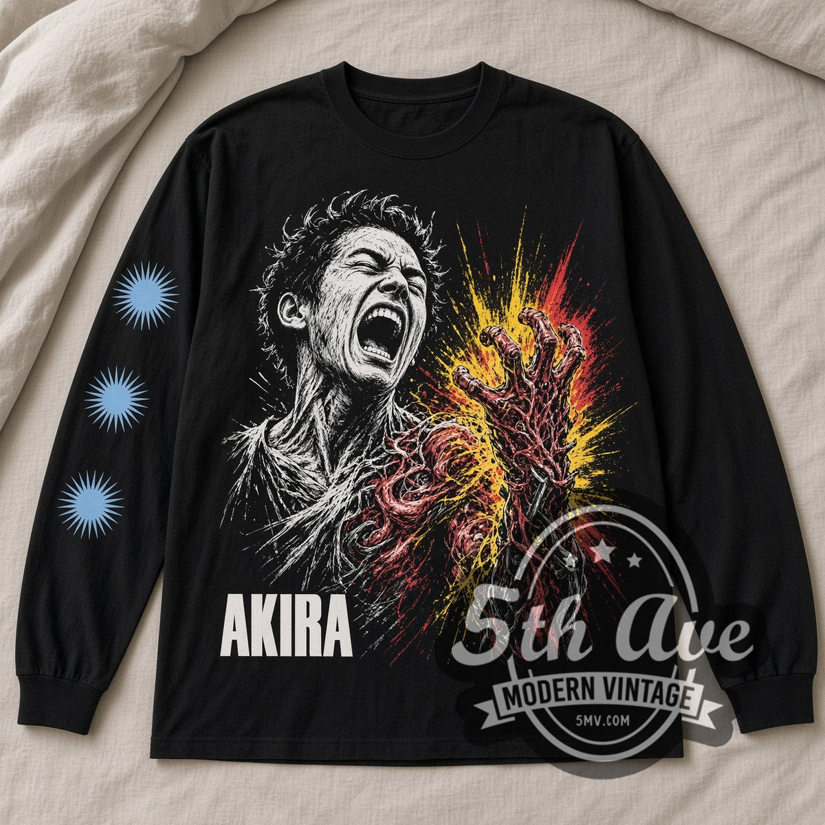 Akira Tetsuo Arm / Esper Sphere vintage graphic long sleeve tee laid flat
