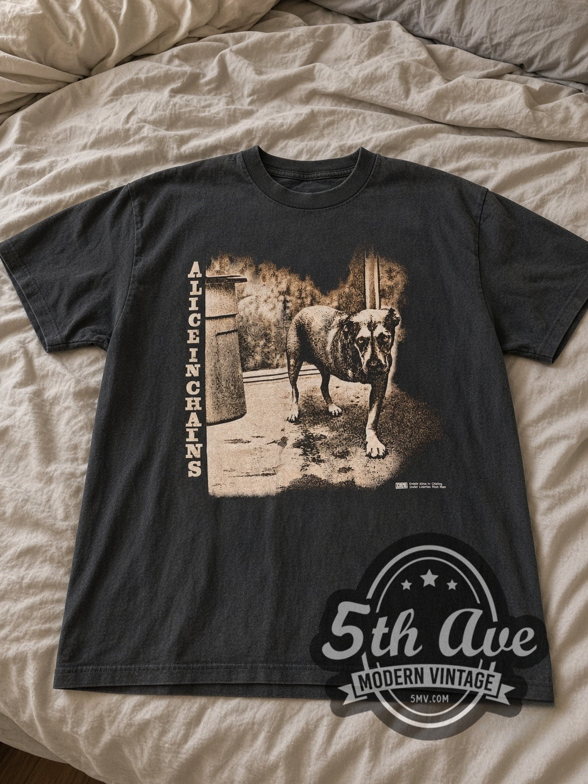 Alice in Chains Tripod / Self-Titled vintage band tee laid flat