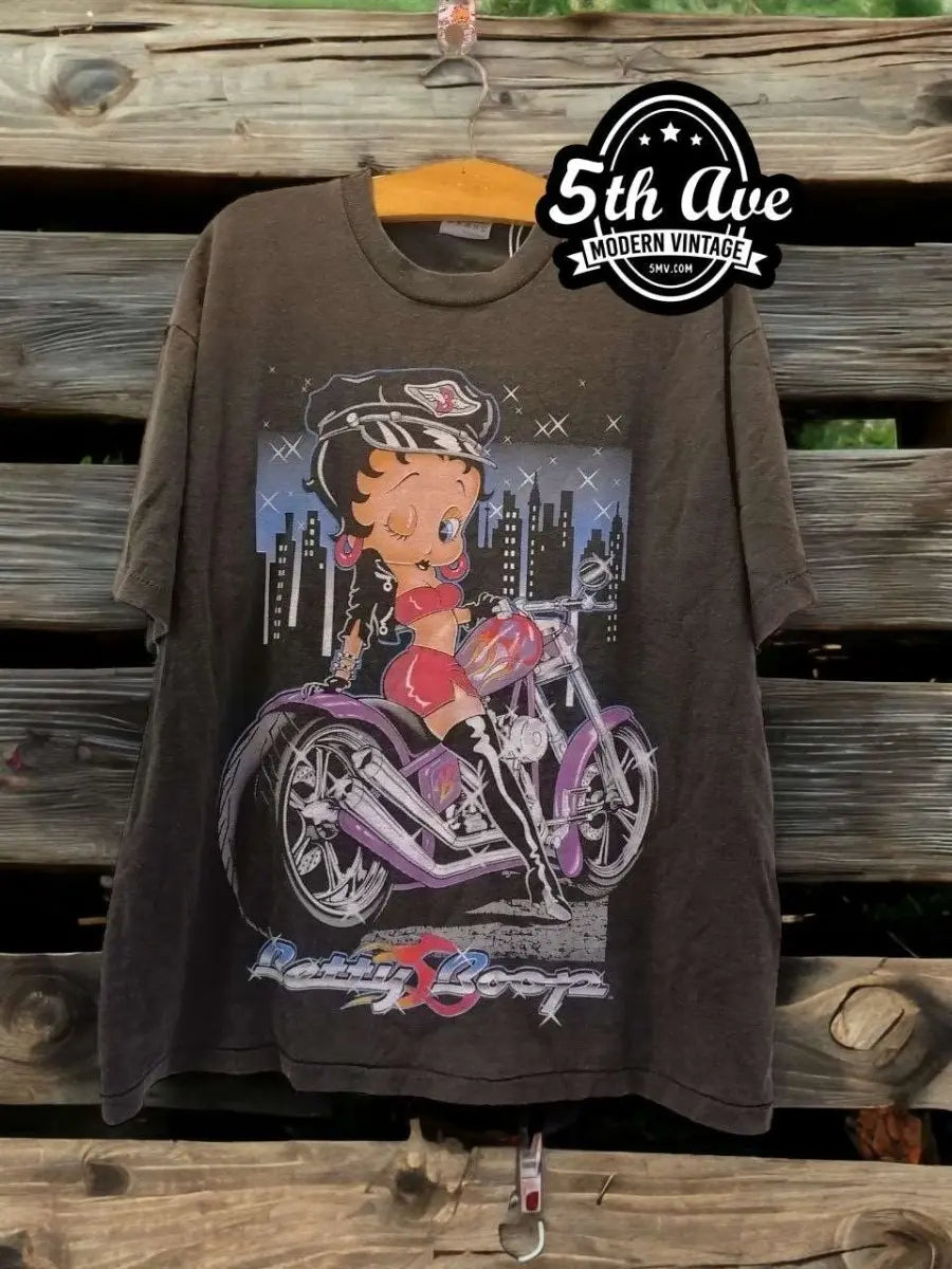 Betty Boop Going My Way? single stitch. vintage band t-shirt on rack