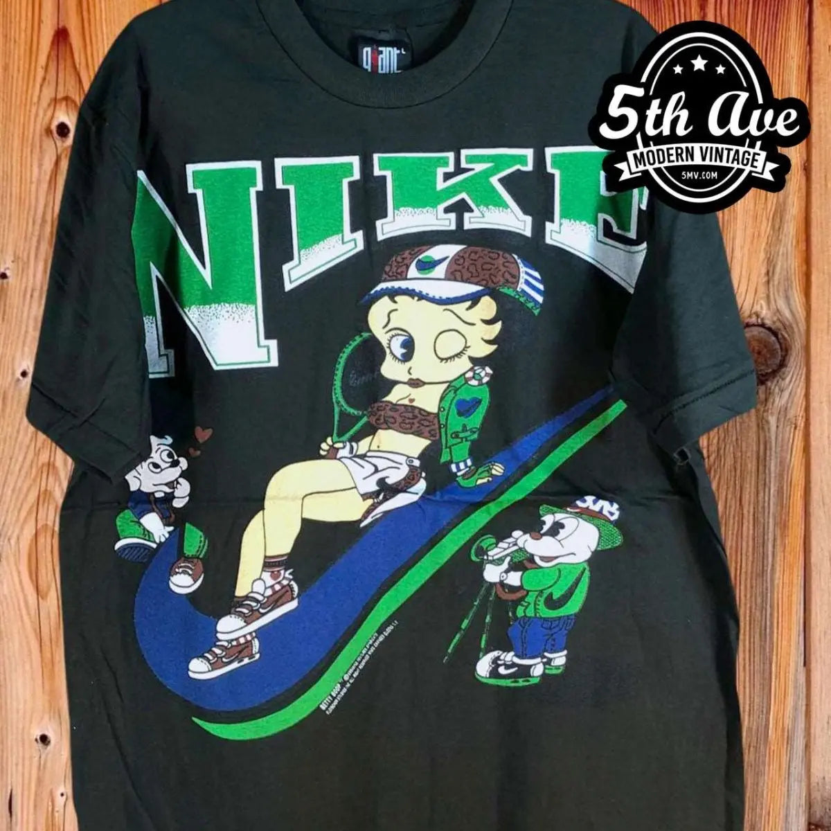 Betty Boop x Nike - New Vintage Animation T shirt - Vintage Band Shirts