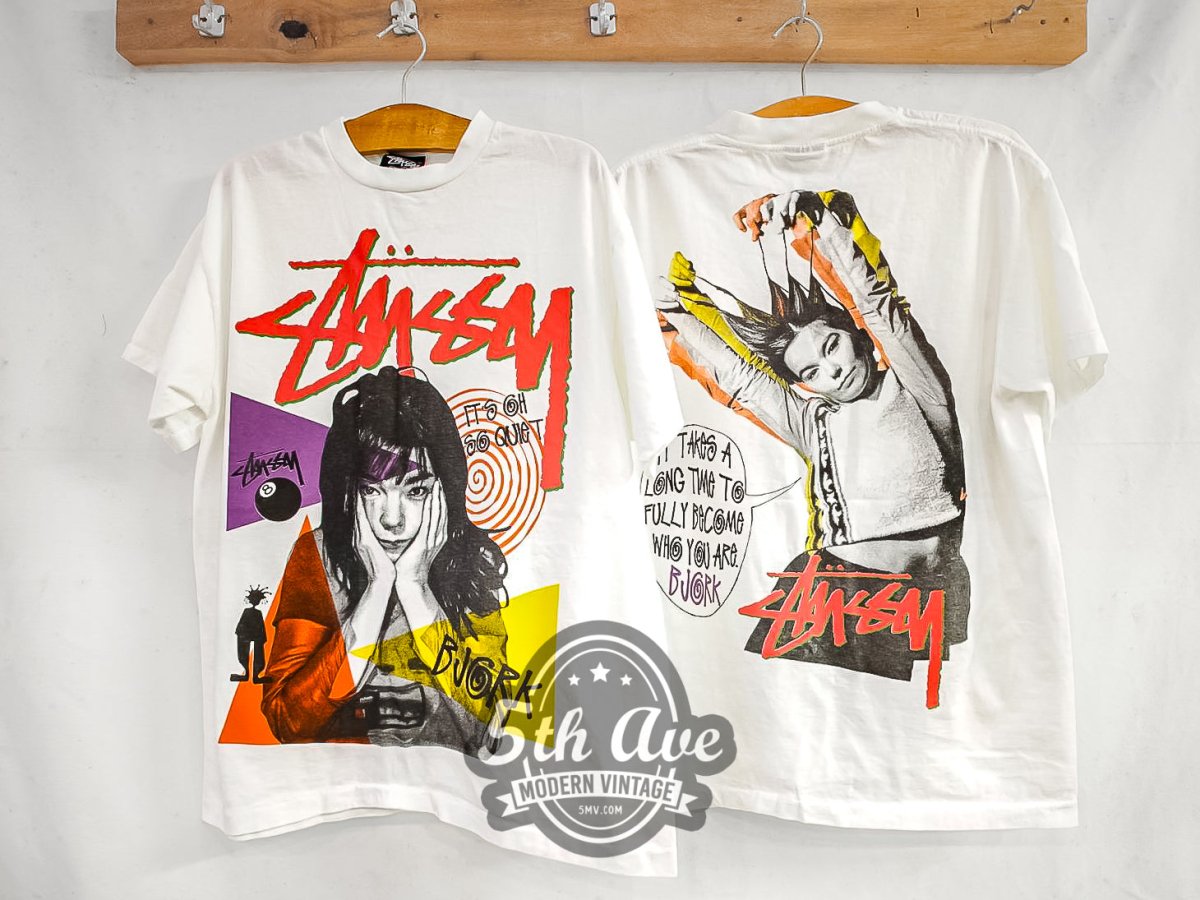 bjork Tシャツ ビョーク It's Oh So Quiet ビンテージ Björk Bjork X Stüssy 'It's Oh So Quiet' - Vintage Reprint Band T-Shirt