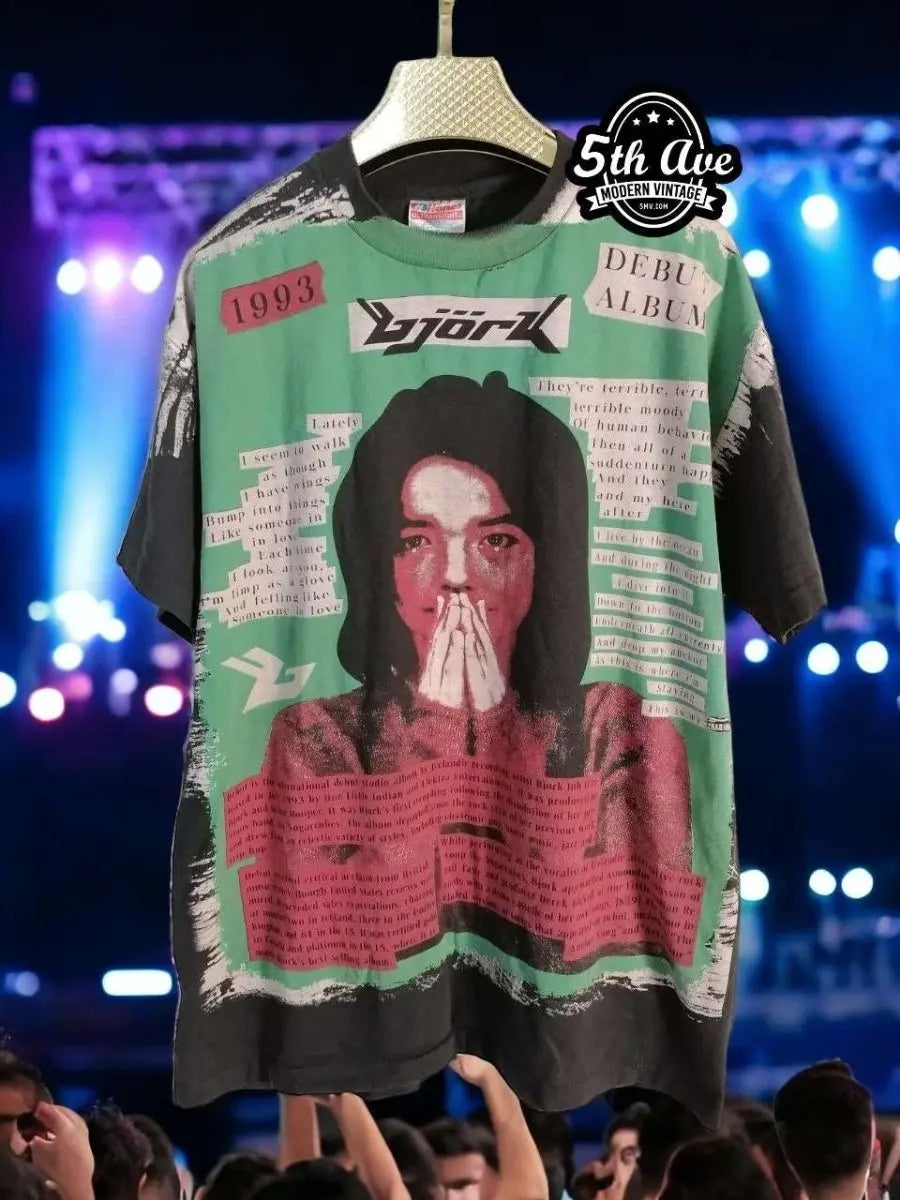 Bjork Mosquitohead T-Shirt vintage band t-shirt on rack
