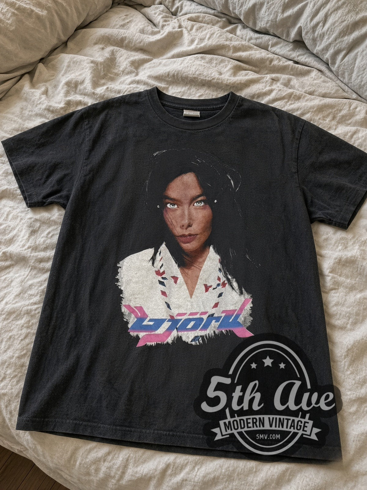 Björk Post / Hyperballad vintage band tee laid flat