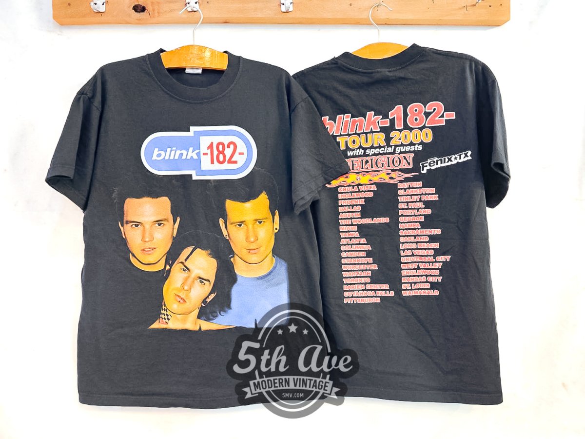 Blink - 182 The Mark, Tom and Travis Show Tour - Vintage Reprint Band T-Shirt - Vintage Band Shirts