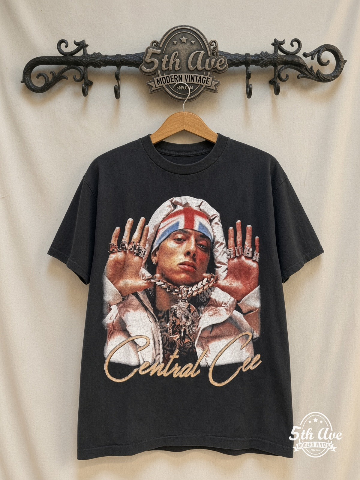 Central Cee Can't Rush Obsessed vintage band t-shirt on rack