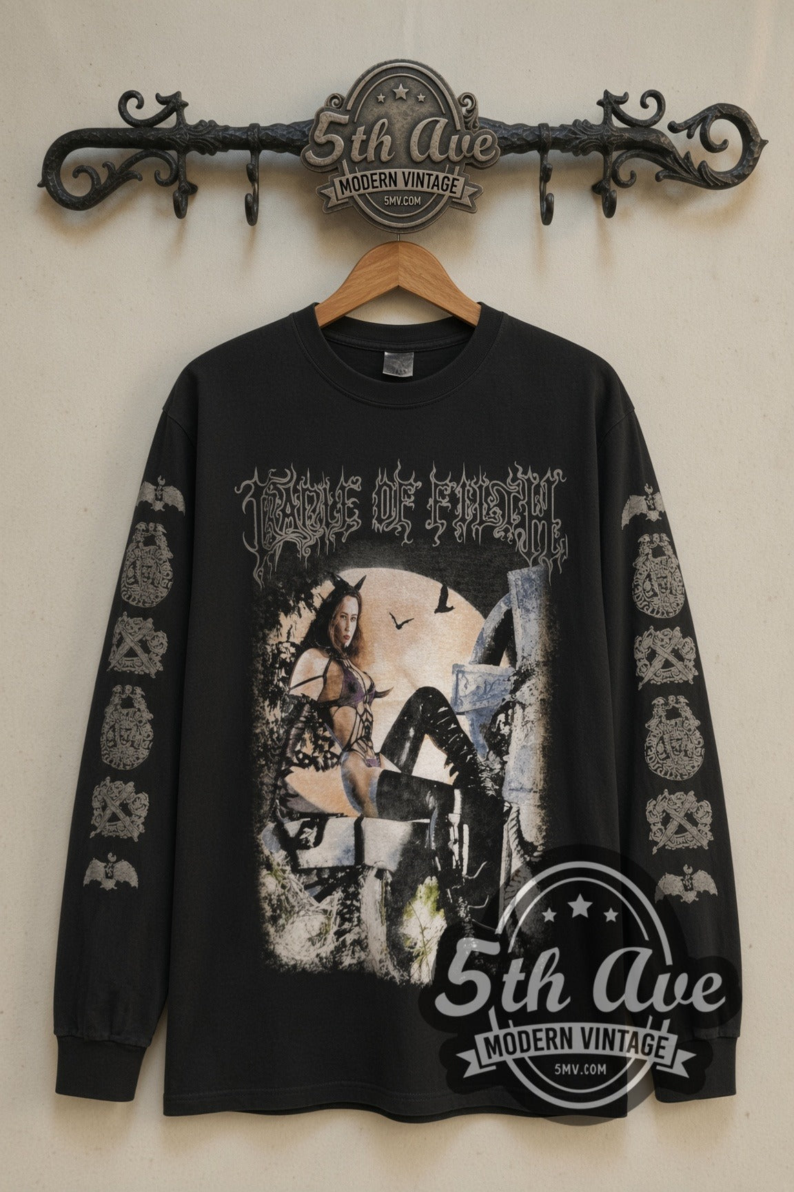 Cradle of Filth Vigor Mortis long sleeve front on the 5MV rack