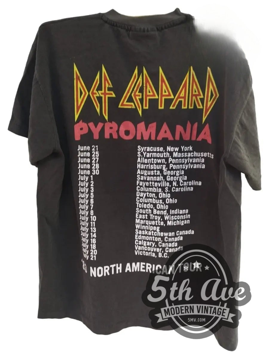 Def Leppard – Pyromania '83 North American Tour vintage band t-shirt, additional product photo