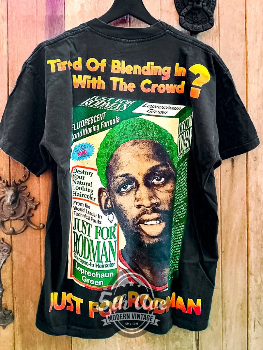 Dennis Rodman 'Tired Of Blending In With The Crowd?' Vintage Reprint T