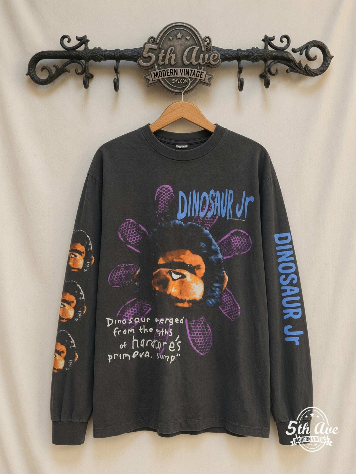 Dinosaur Jr Monkey Flower Hardcore Swamp vintage band t-shirt on rack