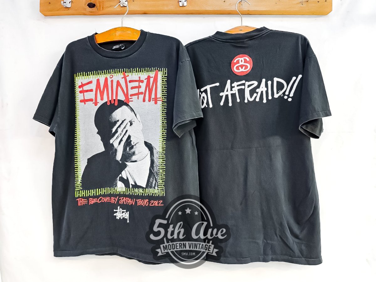 Eminem 'EMINƎM X Stüssy' the Recovery Japan Tour 2012 'Not Afraid' - Vintage Reprint Band T-Shirt - Vintage Band Shirts