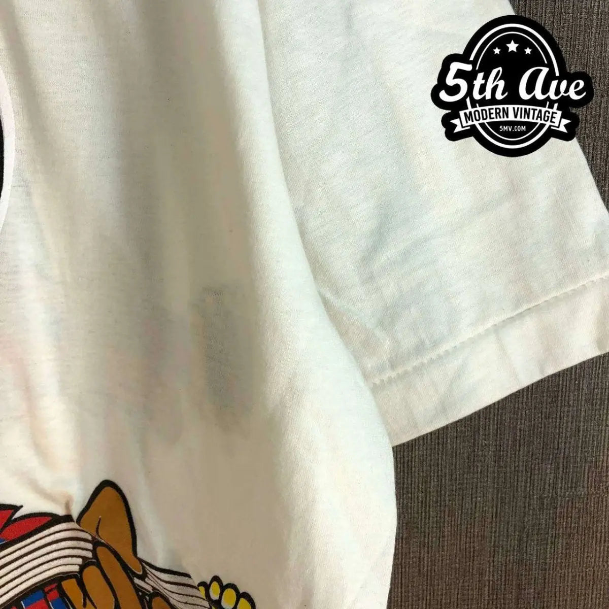 Model wearing Looney Tunes – Garth Brooks Taz-Mania – New Vintage Graphic Tee vintage band tee