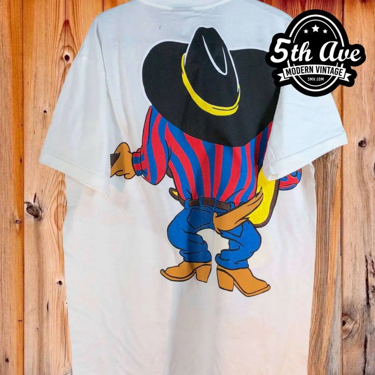 Looney Tunes – Garth Brooks Taz-Mania – New Vintage Graphic Tee vintage t-shirt laid on bed