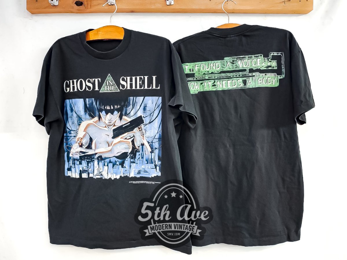 Ghost in the Shell 'It found a voice... now it needs a body' - Vintage Reprint Anime T-Shirt - Vintage Band Shirts