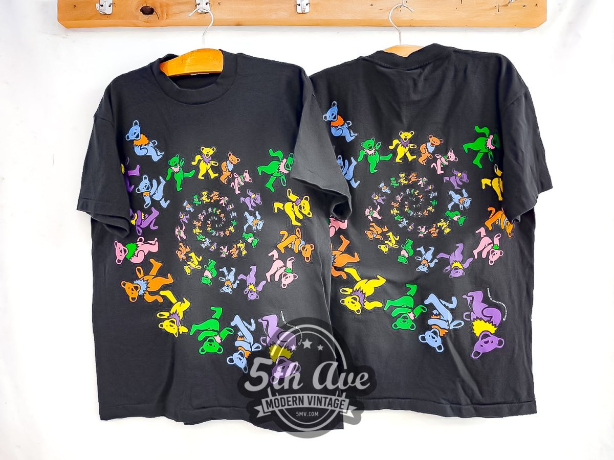 Grateful Dead 'Spiral Bear' - Vintage Reprint Band T-Shirt - Vintage Band Shirts