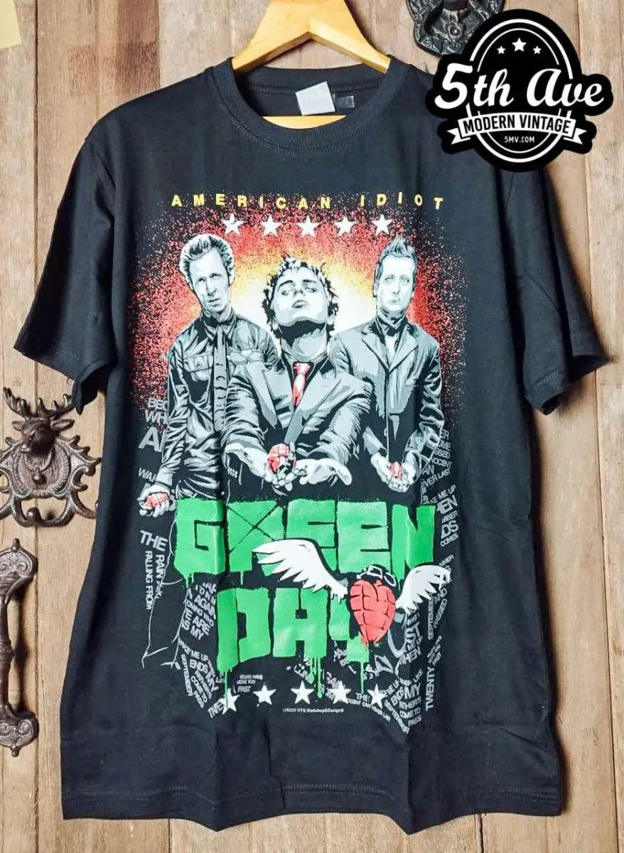 Green Day American Ediot - New Vintage Band T shirt - Vintage Band Shirts