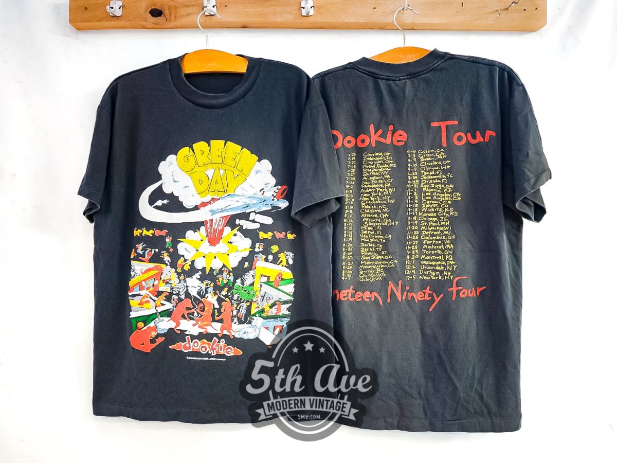 Green Day Dookie Tour 1994 - Vintage Reprint Band T-Shirt - Vintage Band Shirts