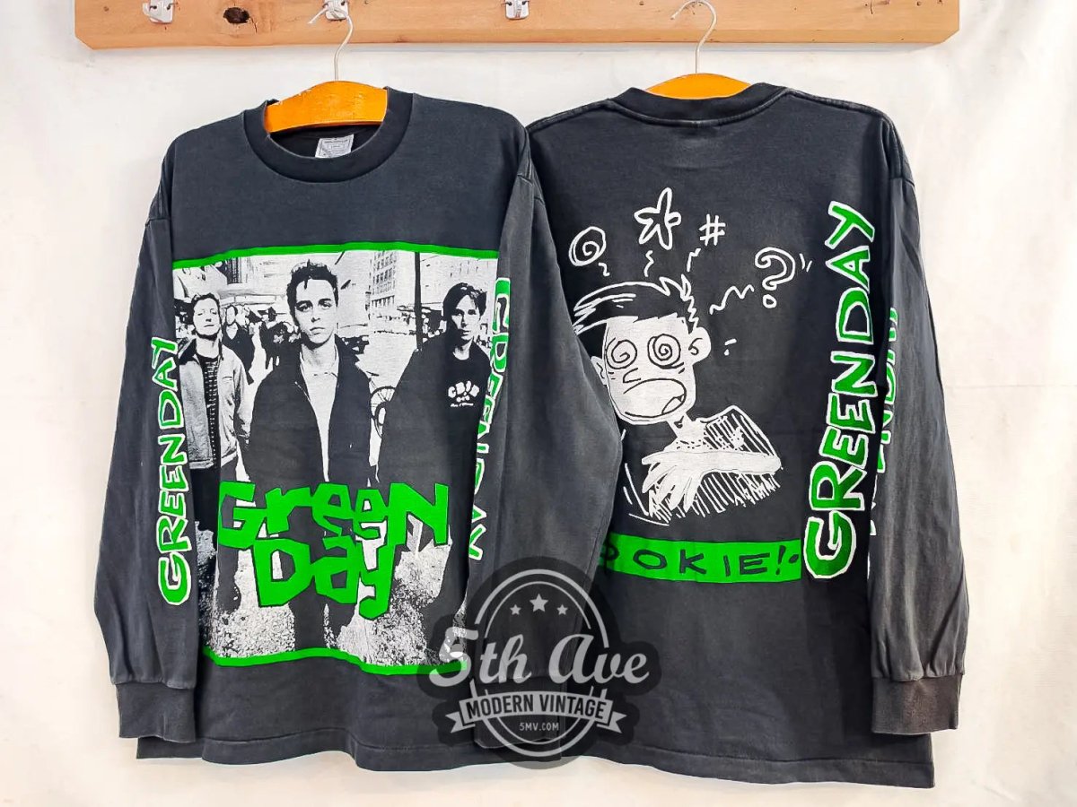 Green Day Dookie - Vintage Reprint Band Long Sleeve T-Shirt - Vintage Band Shirts