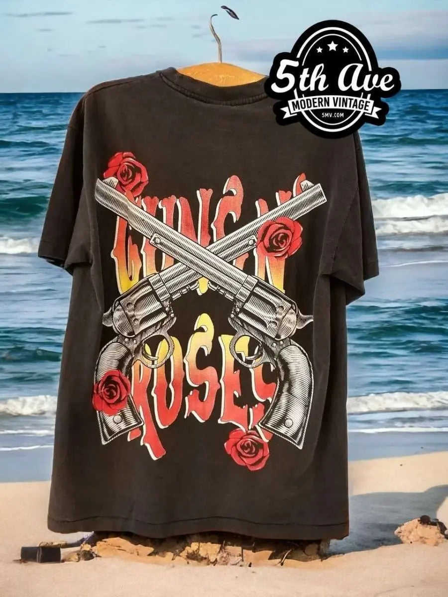80s GUNS N' ROSES ヴィンテージ Tシャツ bootleg Guns N' Roses Single Stitch Bootleg t shirt. - Vintage Band Shirts
