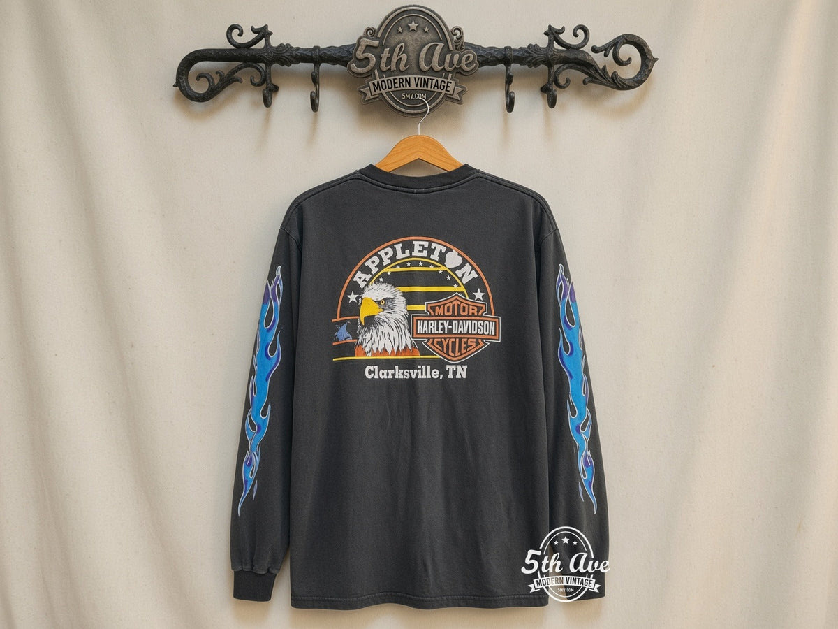 Harley-Davidson – Appleton – Vintage Graphic Tee vintage tee on 5th Ave cream rack — back