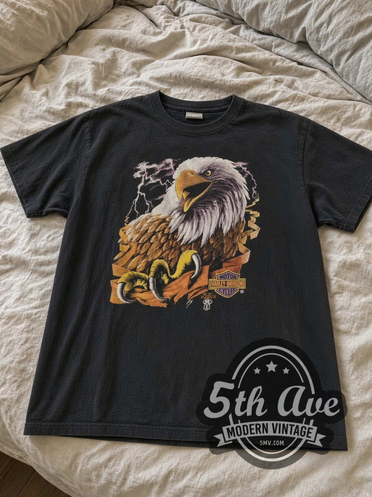 Harley-Davidson Big D's Biker Accessories Florida vintage Harley tee laid flat