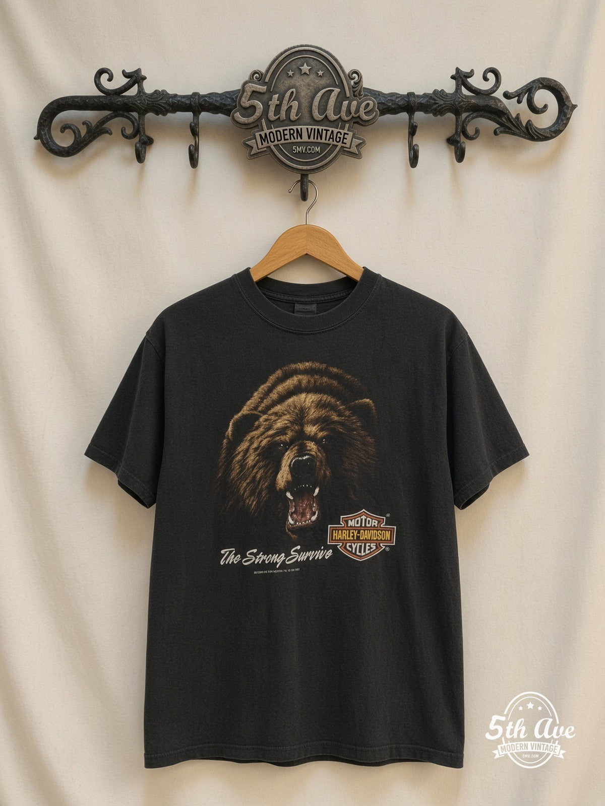 Harley-Davidson Joe's Place The Strong Survive vintage harley t-shirt on rack