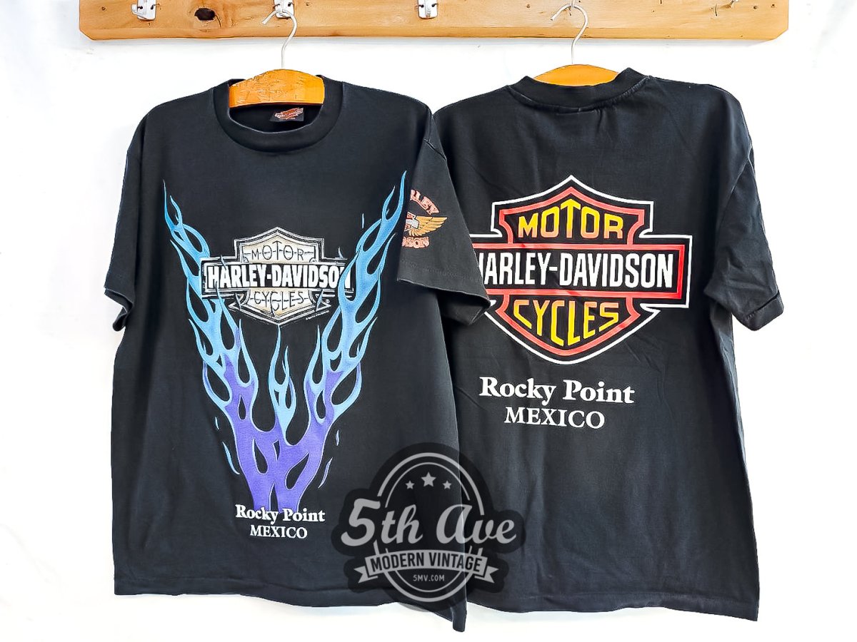 Harley Davidson 'Rocky Point, Mexico' - Vintage Reprint T-Shirt - Vintage Band Shirts