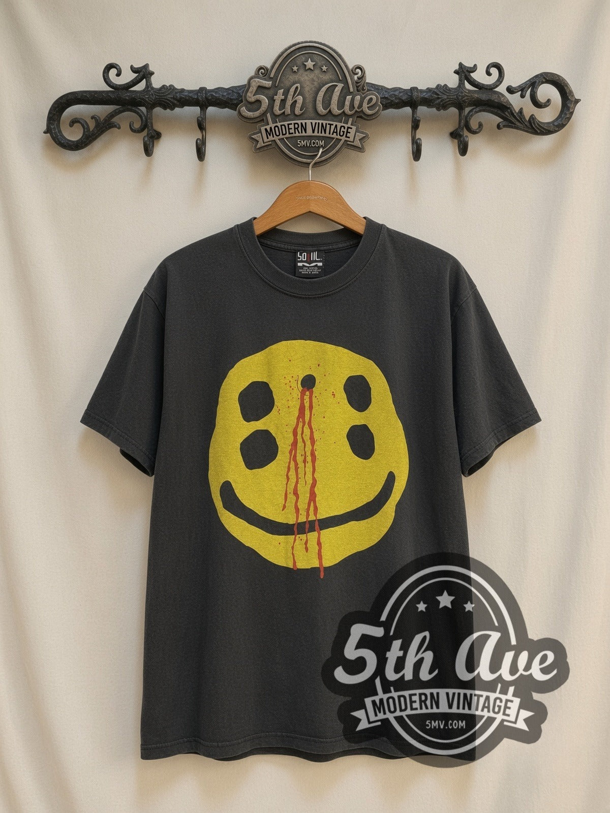 Immaculate Possession Chaotic Beasts vintage band t-shirt, front view on a display rack