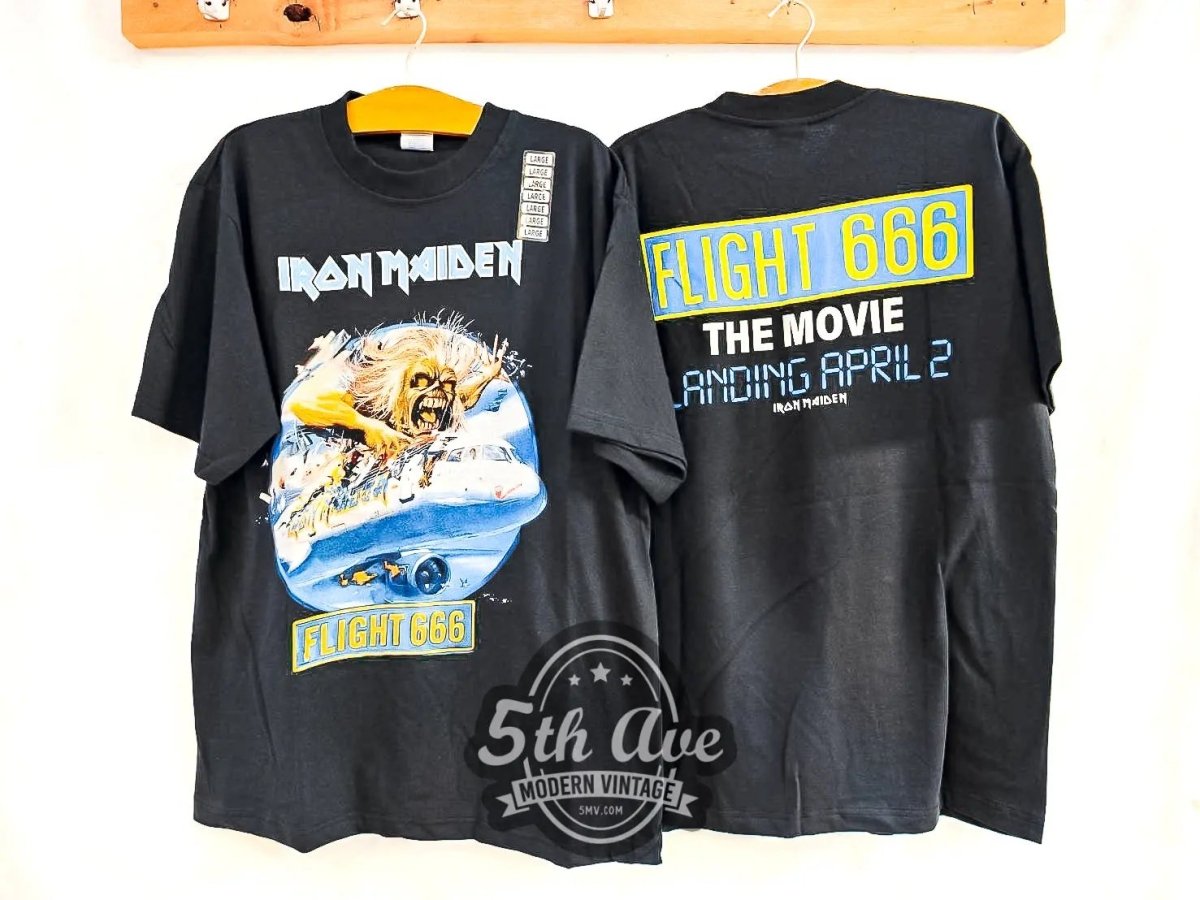 Iron Maiden Flight 666 - Vintage Reprint Band T-Shirt - Vintage Band Shirts