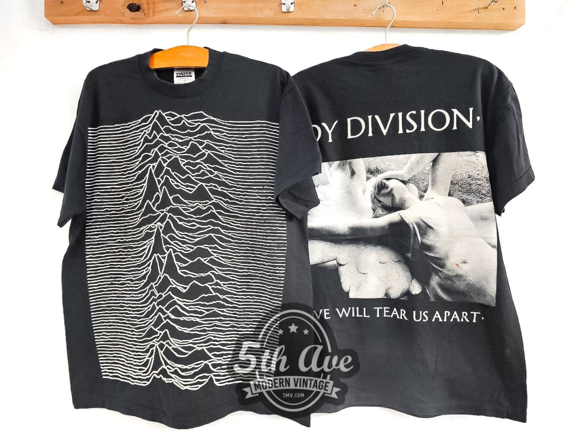 Joy Division 'Unknown Pleasures' Love Will Tear Us Apart - Vintage Reprint Band T-Shirt - Vintage Band Shirts