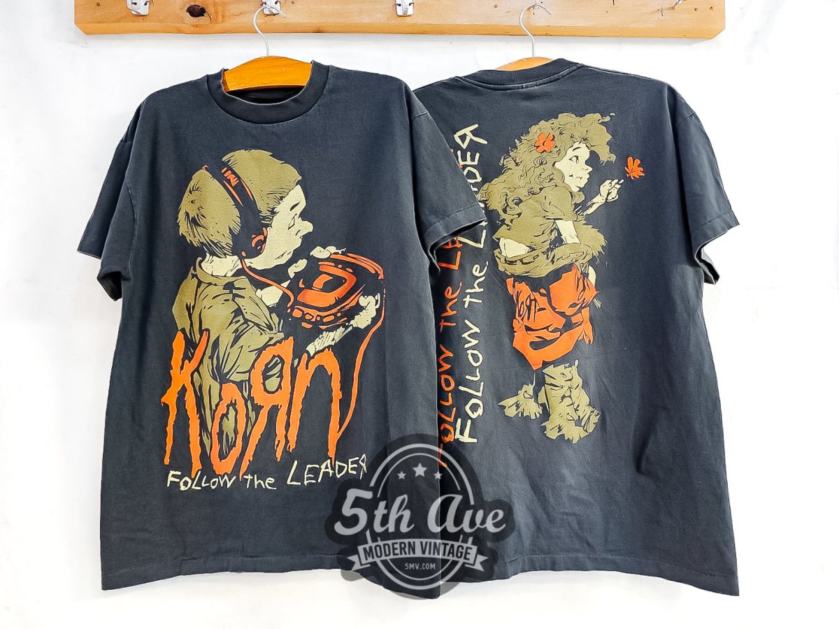 Korn 'Follow the Leader' - Vintage Reprint Band T-Shirt - Vintage Band Shirts