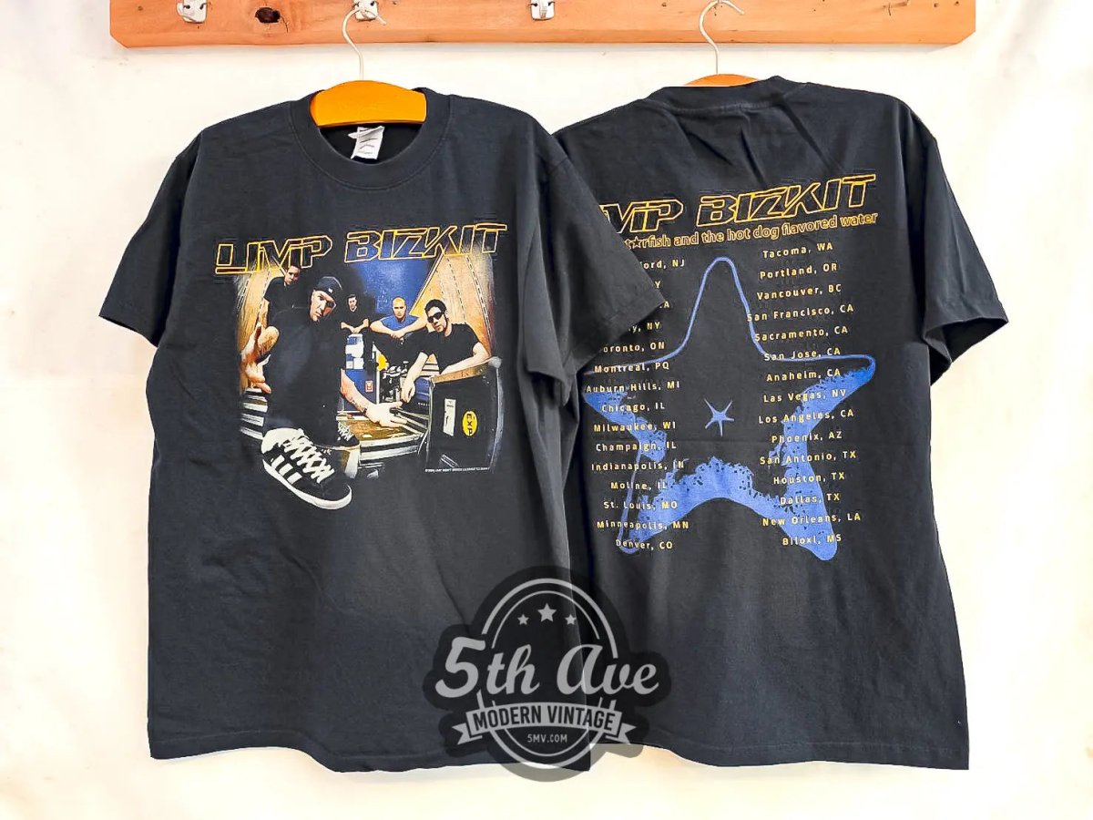 Limp Bizkit Chocolate Starfish and the Hot Dog Flavored Water Tour - Vintage Reprint Band T-Shirt - Vintage Band Shirts