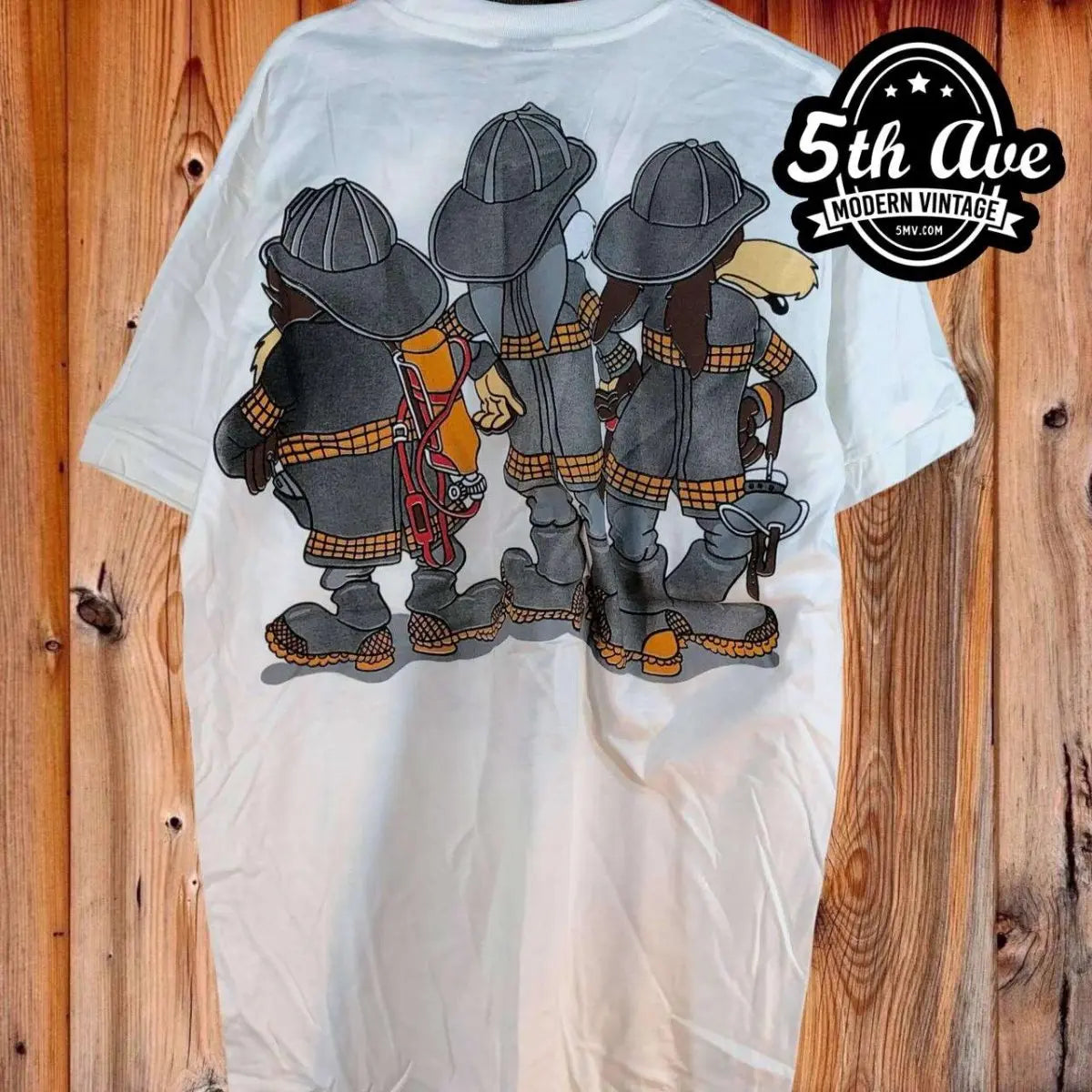 Looney Tunes – Bugs Bunny, Taz-Mania and Ralph Wolf – New Vintage Graphic Tee vintage t-shirt laid on bed