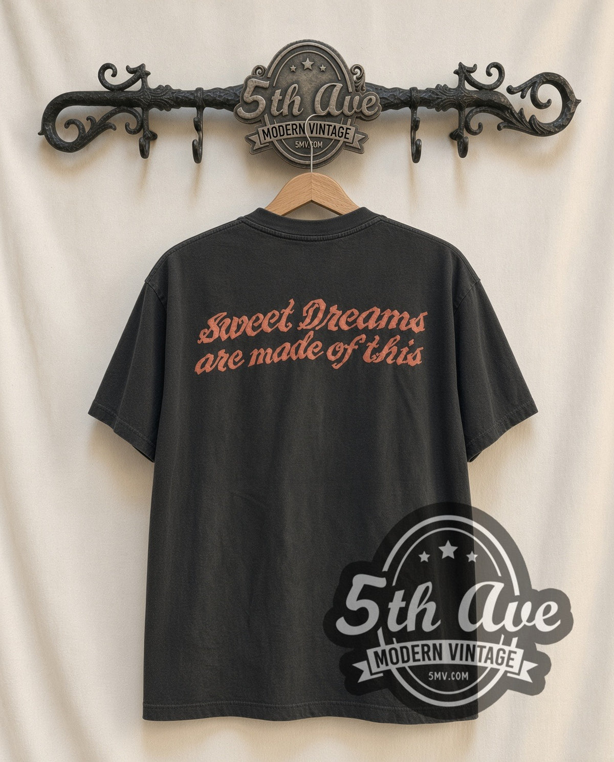 Marilyn Manson Sweet Dreams Screaming Portrait vintage band t-shirt, back view on the 5MV rack