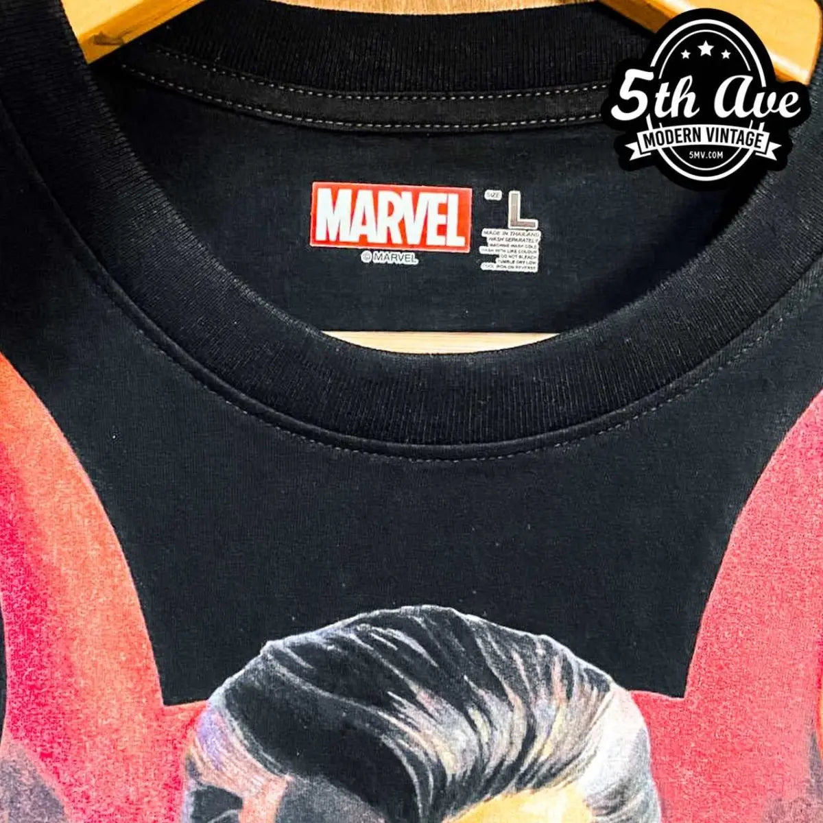 Marvel X-Men Illuminati All Over Print Single Stitch Black Crew Neck t shirt: - Vintage Band Shirts