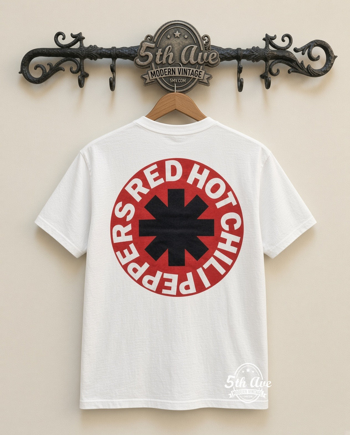 MB 044 Red Hot Chili Peppers Asterisk Band rack back