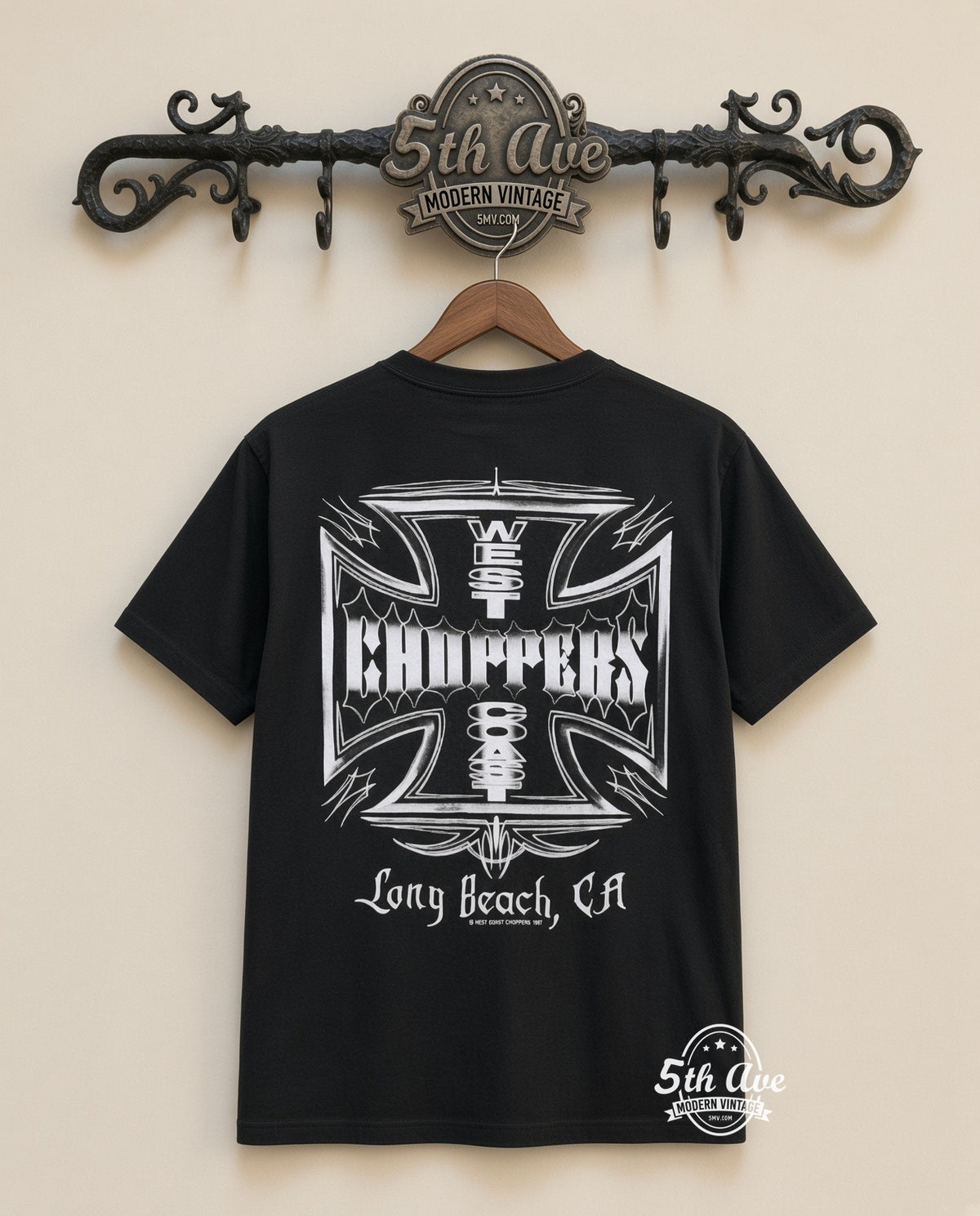 MB 051 West Coast Choppers Iron Cross rack back