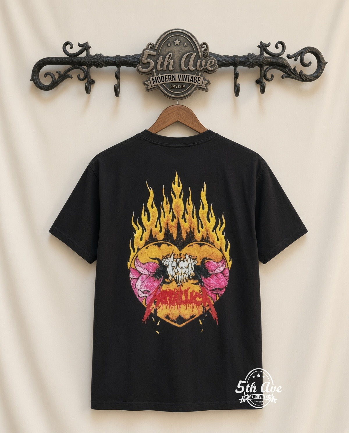 MB 178 Metallica Flower Skull rack back