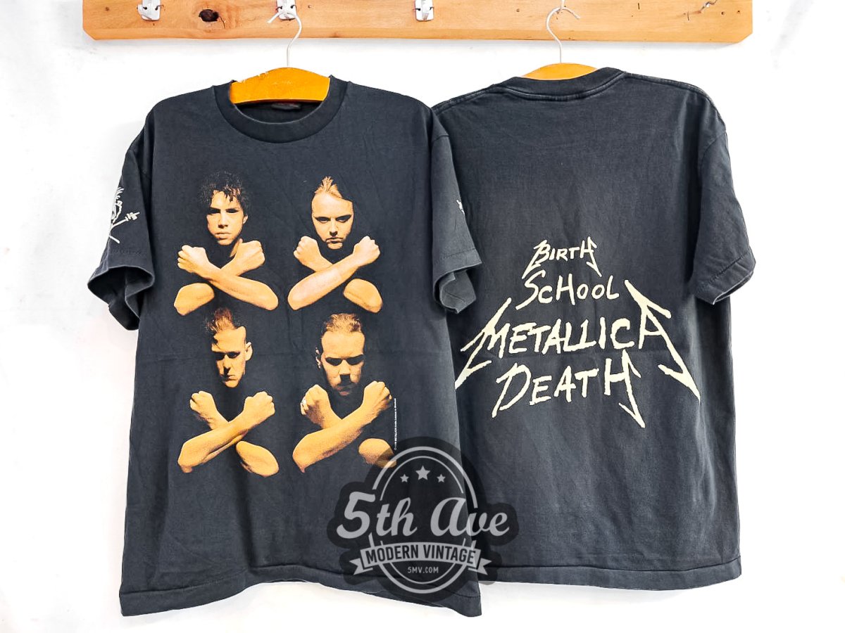Metallica "Birth School Metallica Death" - Vintage Reprint Band T-Shirt - Vintage Band Shirts