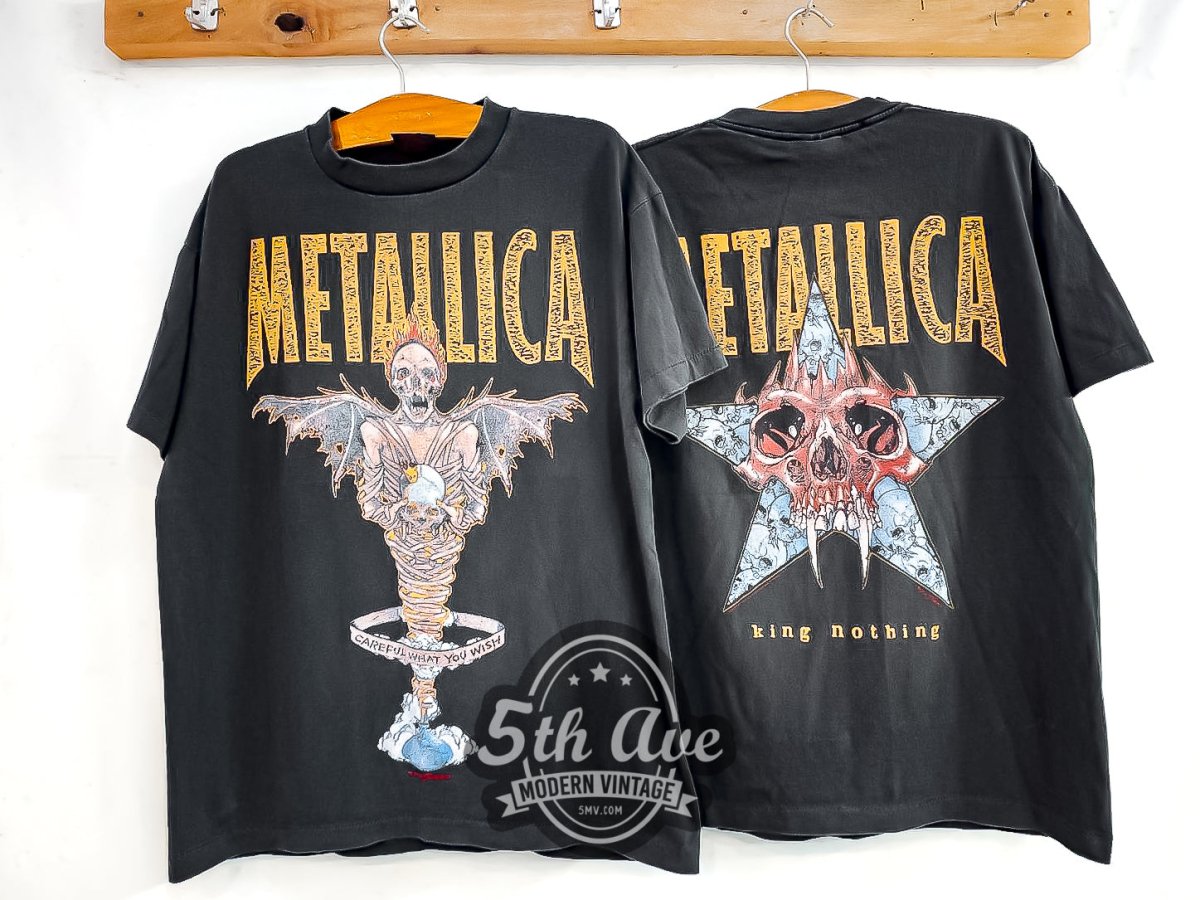 Metallica 'King Nothing' Careful What You Wish - Vintage Reprint Band T-Shirt - Vintage Band Shirts